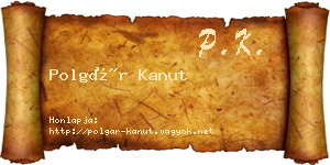 Polgár Kanut névjegykártya